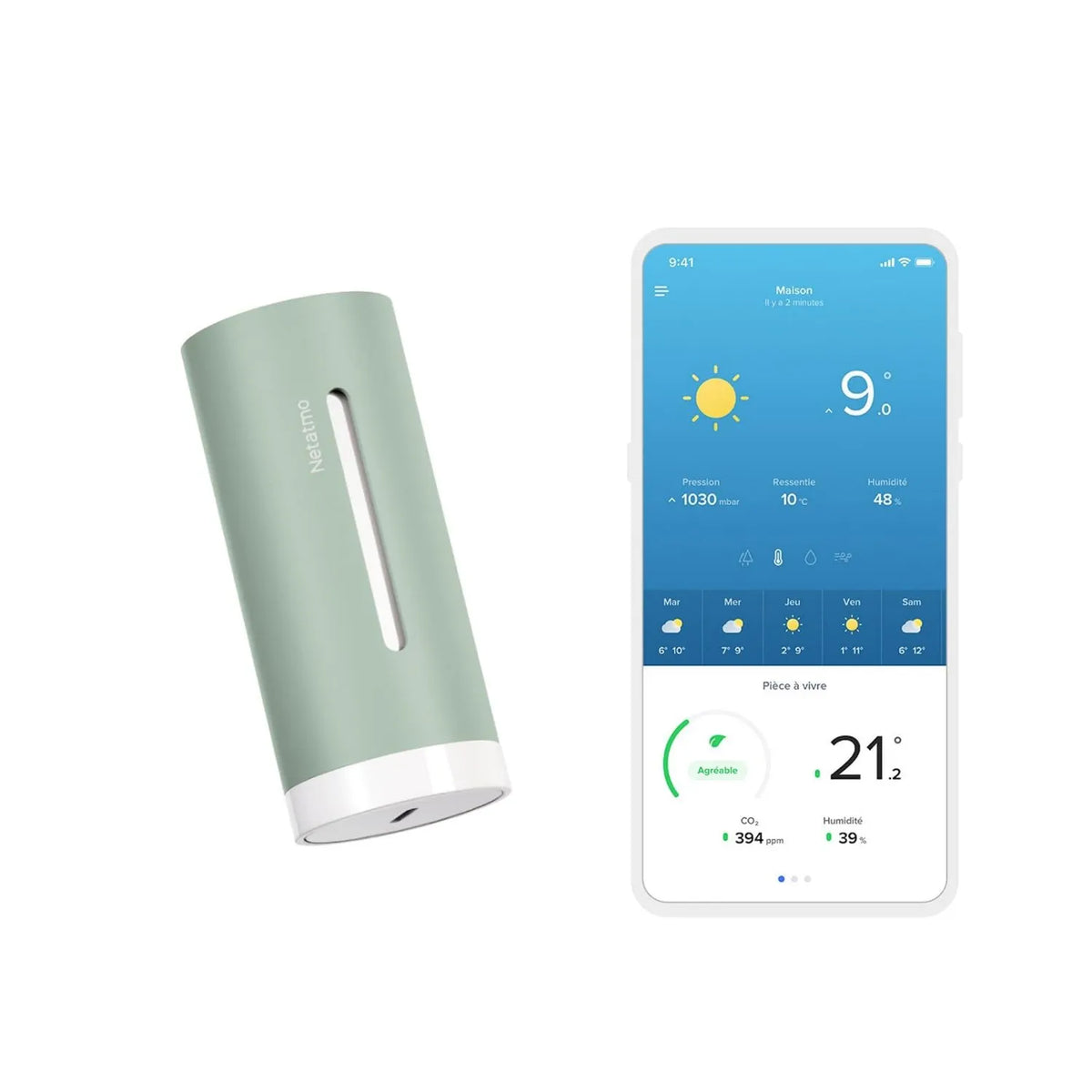 Netatmo, Akcesoria do CO2, NIM- M- WW, części i akcesoria, Wnętrze Moduł dodatkowy dla Weather Station