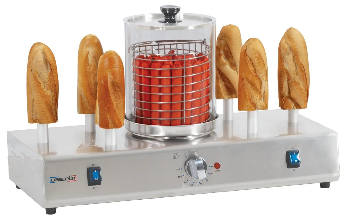 Casselin, CMH6 Hot maszyna, Funkcja grzewcza, Hot Dog maszyna 6 Podgrzewana Płyta