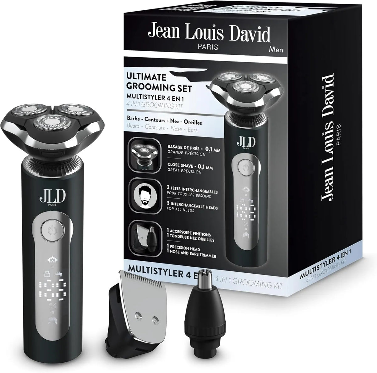 Jean-Louis David, Bateria, Golarka, 0.1 mm, USB, Barbe, Jean Louis David Shaver Elektryczny Barb 4 w 1