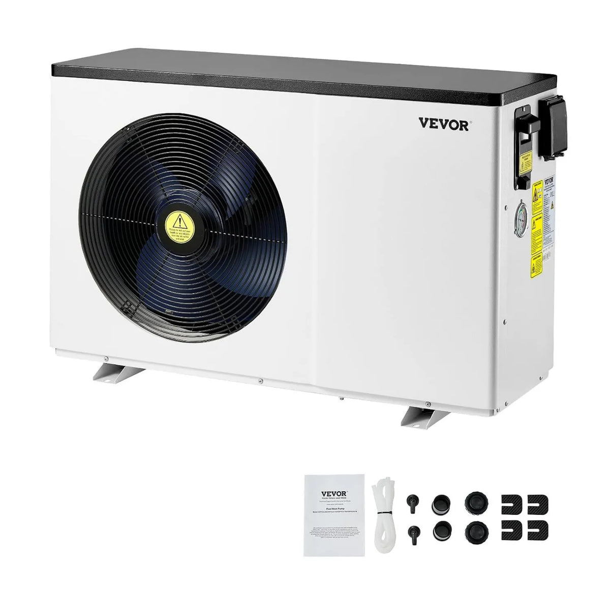 AC 220 pompa wodna, 15,25 kW, 240 V, 50 Hz, VEVOR Elektryczna pompa ciepła do basenu, energooszczędne podgrzewacze o zmiennej częstotliwości
