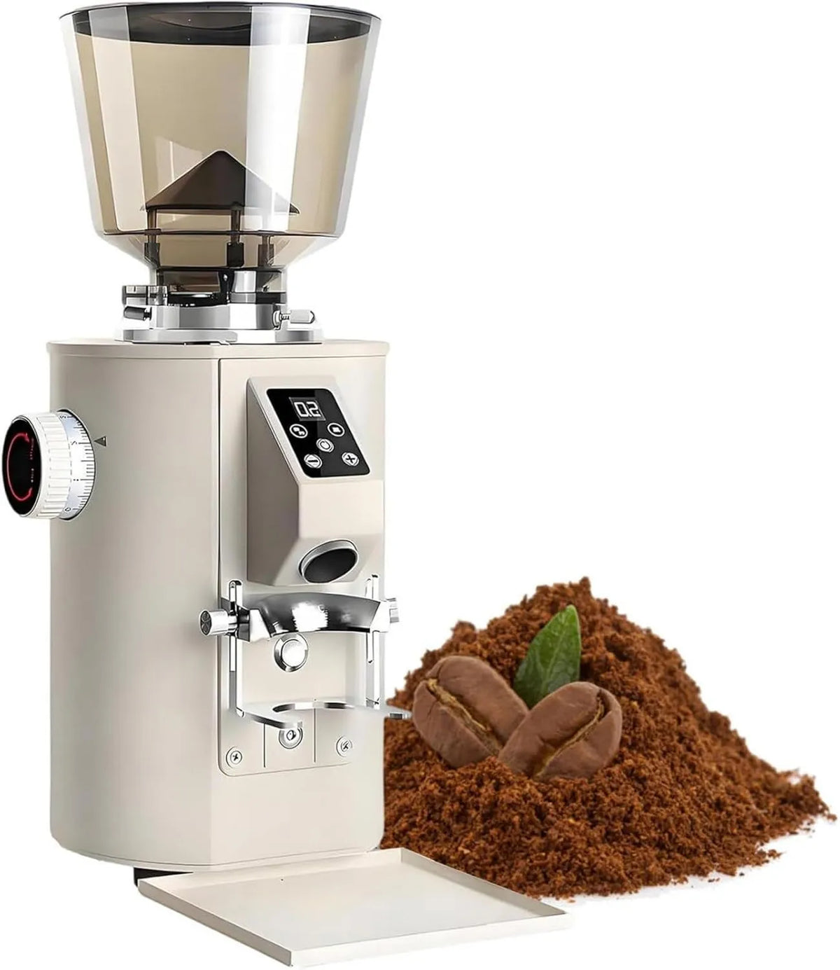 DUXMM, Mill, młyn do ziaren kawy, 64 mm, profesjonalny, restauracja, biały, do zimnego wlewu i expresso