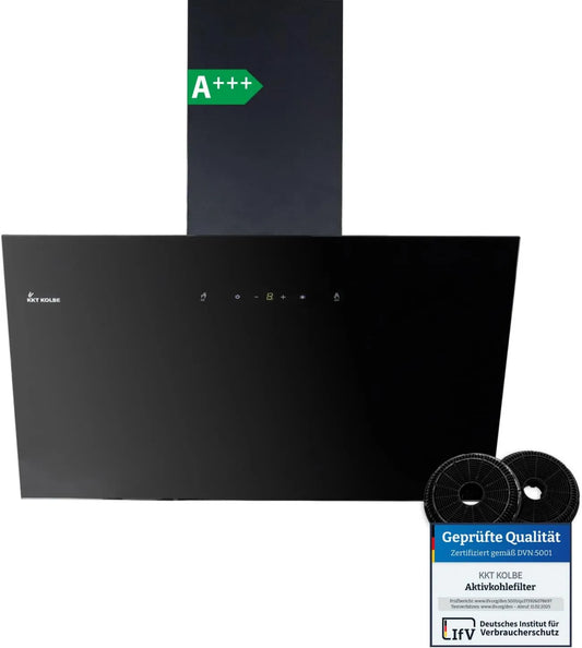 KKT KOLBE okap kuchenny, TRIO6025S, 60 cm, 782 m3 / h, przechył, ewakuacja i recykling, oświetlenie LED, montaż ścienny, dotyk, 782m3 m3/h