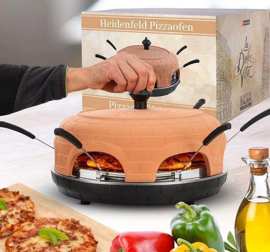 heidenfeld, Pizza piekarnik elektryczny, Zawarte Pizzamaker z pizzy spatulas, Miejsce dla 6 osób, 1000 Watt