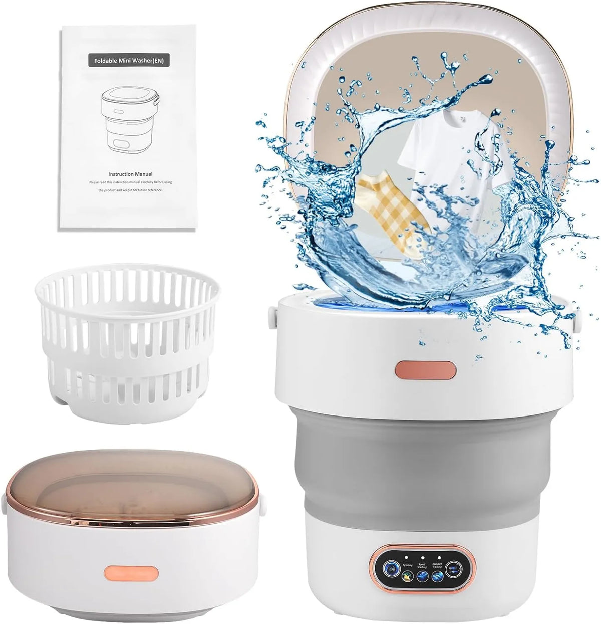 Vehoukli pralka, 13 l, Mobile, Kempingi, 3 tryby, Mini 13 l, Odzież dla dzieci, Mobile z rurą opróżniającą