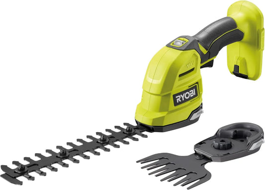 RY18GSA-0 nożyce do żywopłotu, 20 cm, 10 cm, Ryobi Nożyce do Żywopłotu i Trawy 18V, Kompaktowe Nożyce, Ostrze do Krzewów 20 cm