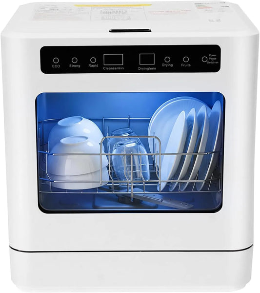 Goddlgjik zmywarka kompaktowa, Zmywarka, 800 W, kemping, ECO / silny / szybki / owoce, dla akademików apartamenty camper, 6- 8 objęte