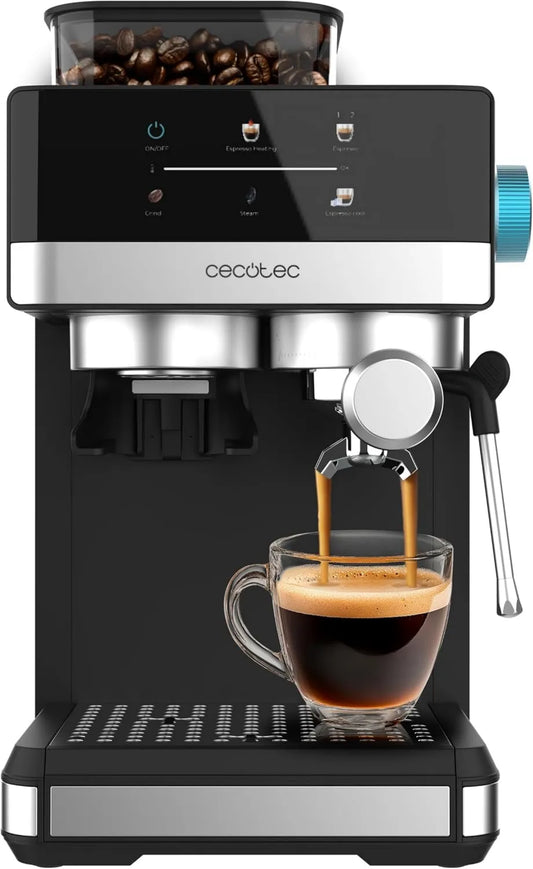 Cecotec, 20Bars Milk Mosser, 1.7 l, 1350 W, Emulgator mleka, dotyk, duży zbiornik, Expresso moc Espresso ekspres do kawy 20 Grind +