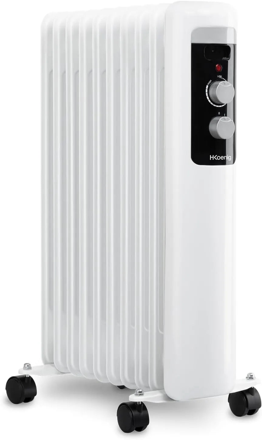H.Koenig grzejnik elektryczny, WARM90, 2000 W, termostat regulowany, 9 elementów grzewczych