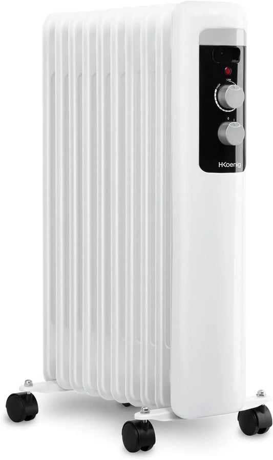 H.Koenig grzejnik elektryczny, WARM90, 2000 W, termostat regulowany, 9 elementów grzewczych
