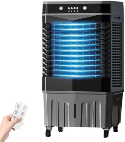 Generic, Elektryczna chłodnica, poruszające się koła, zegar, przemysłowe, 3 prędkości, 120 ° oscylacja, mini przenośna lodówka