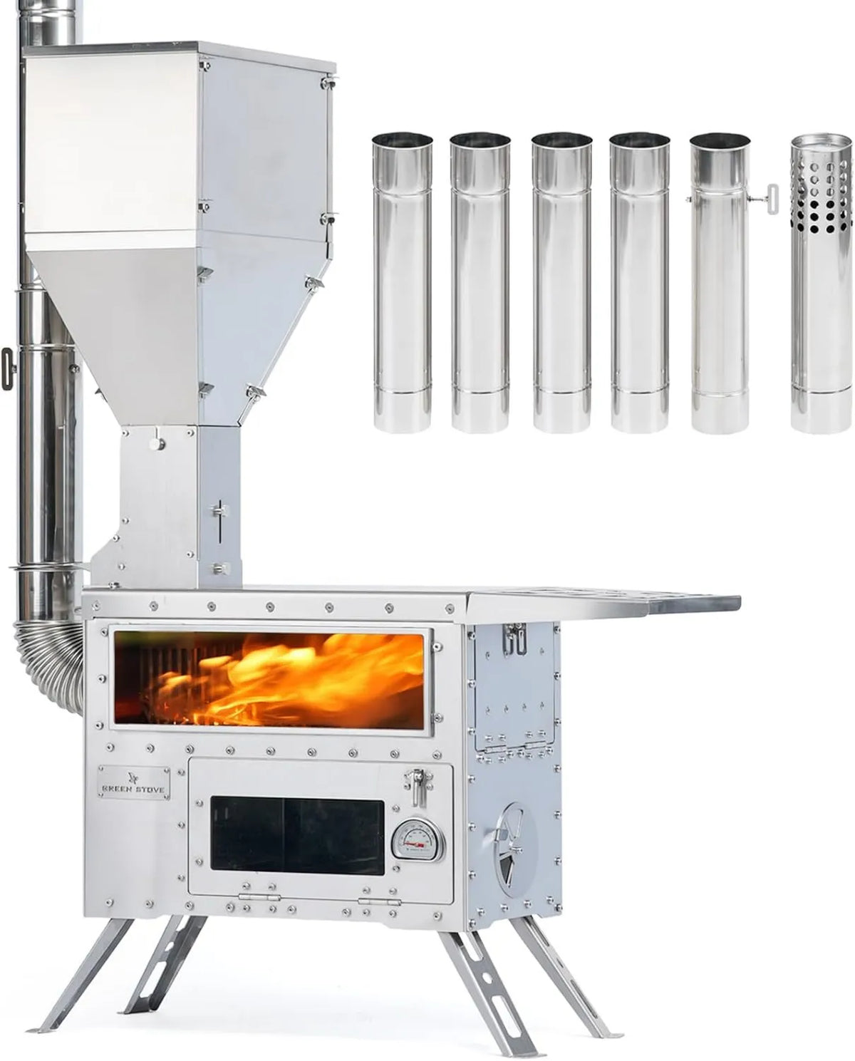 GREEN STOVE kuchenka turystyczna, Piec elektryczny, plener, kemping, stal nierdzewna