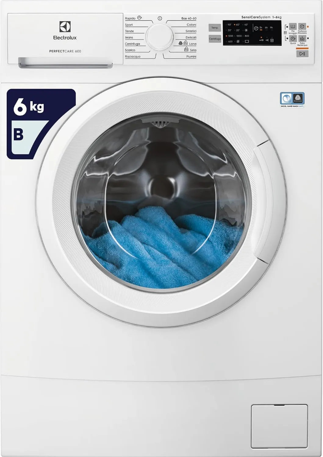 Electrolux pralka, SLIM 37 6 KG 1200 G EC, LAV, C / FRONT, B INV, VAPURE, 37.8 CM