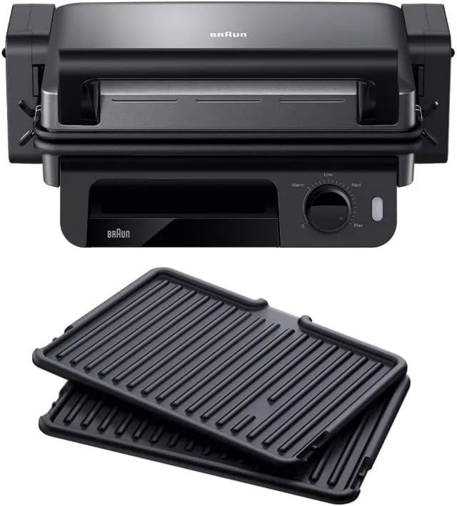 Braun grill elektryczny, CG 5010 Zmywarka, 2000 W, grill, wyjmowany, czarny, MultiGrill 5, 3 Pozycje do gotowania