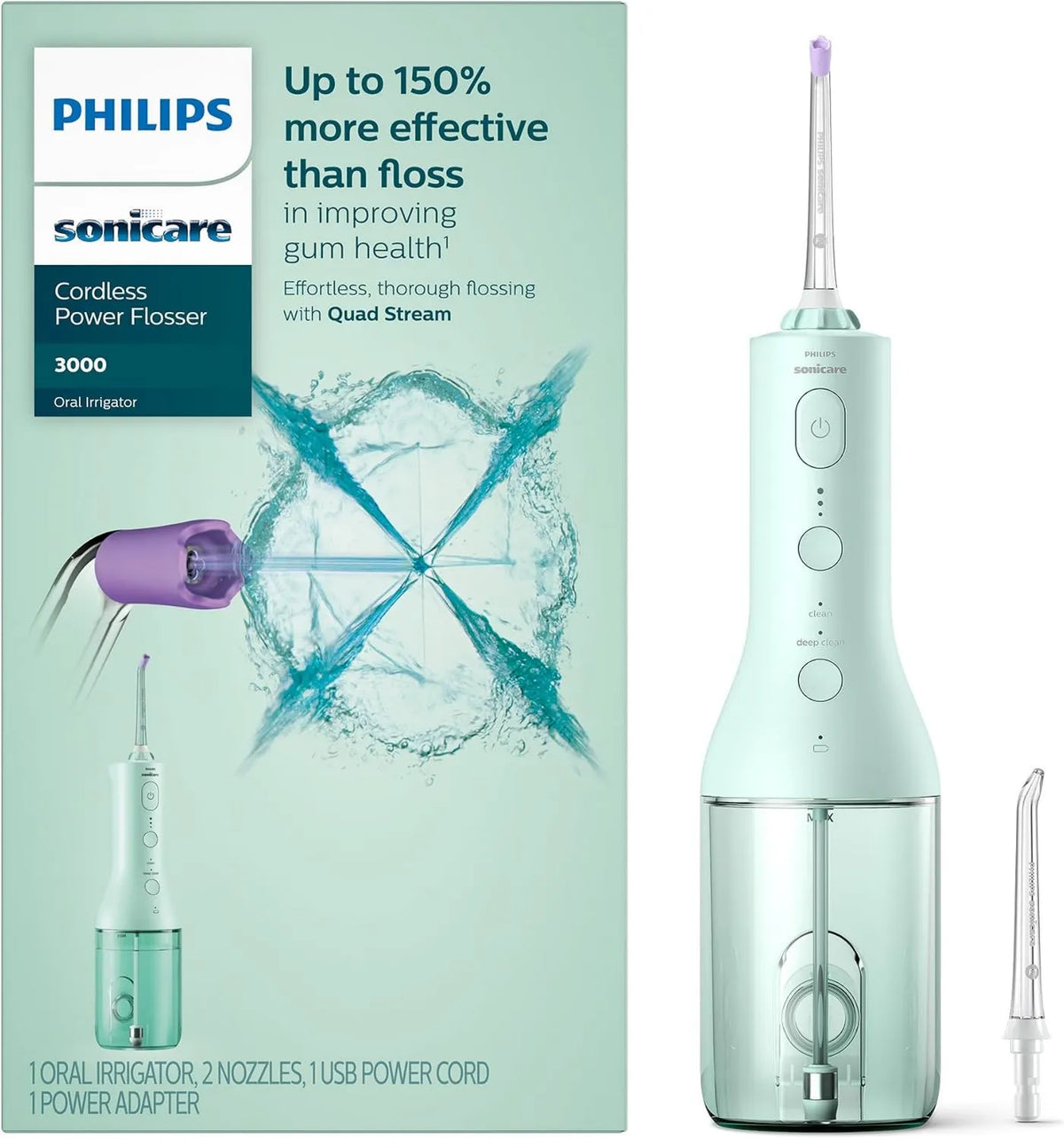 Philips Sonicare, Wireless Hydromotor 3000, Menthe