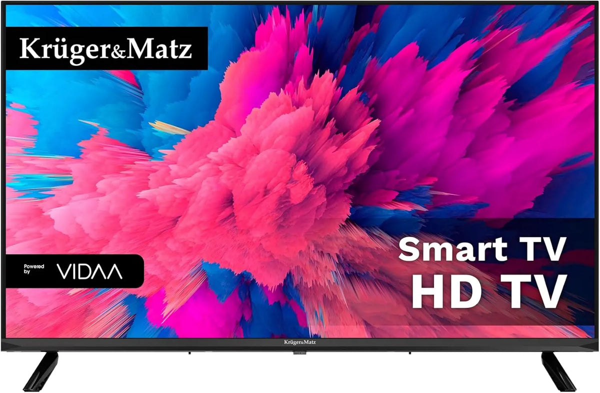 DVB-T2/S2 H.265 telewizor Smart TV, 60 Hz, Kruger&Matz Telewizor 32' HD SmartTV Vidaa Dolby Digital Hevc