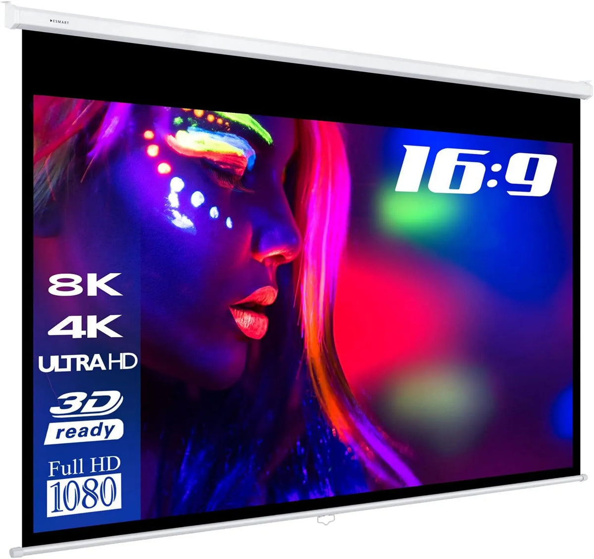ESMART, Produkt 92 ', MIROLO Profesjonalny ekran projekcyjny 203 x 114 cm, 16: 9, LED ekran projekcyjny LCD