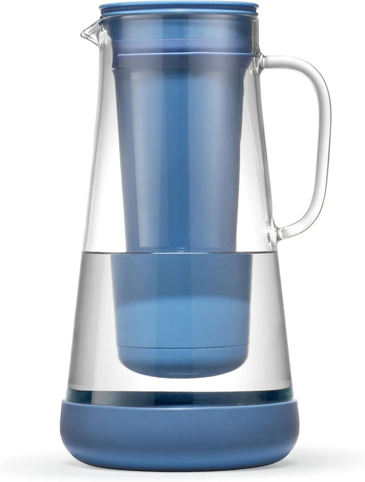 LifeStraw, pasożyty, Home Filtr szklany karafka z podstawą silikonową, 1, 6 l, Ochrona bakterii, mikrotworzywa sztuczne