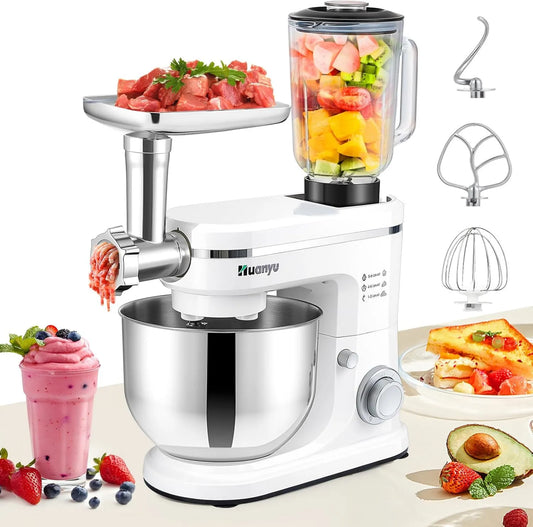 Huanyu robot kuchenny, 6 l, 3in-1, 1, 5 l, maszyna kuchenna, Robot Patissier Wielofunkcyjny 6 l Petrin a Pain with Mixer 1 3-in-1