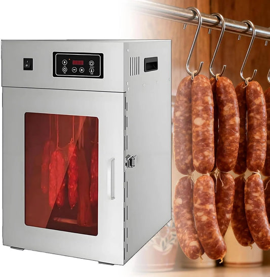 Szafa, 800 W, Suszarka do kiełbas ze stali nierdzewnej z obrotem 360°, komercyjna suszarka do żywności, komora do peklowania mięsa 800 W