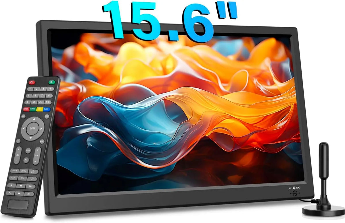 KCR, Smart TV, 15, 6 cali, 12 V, TV, HDMI, USB, laptop, DVB- T2, kompatybilność AC, DC 12 V, Zdalne sterowanie DVB-T2