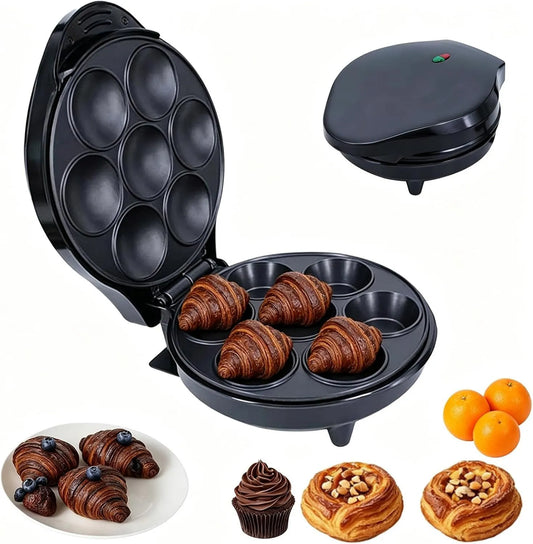 Generic, Gotowanie naczynia, 1200 W, Babeczki Maszyna 7 Dziury Elektryczne Non- stick, Wskaźnik LED, Kompaktowy aparat kuchenny