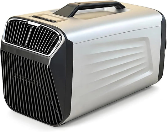 Cashwise, srebrny- 12 V, 400 W, 12 V, przenośne, ciche, kemping, srebrne, szybkie i ciche chłodzenie, idealne do kempingu srebrny-12 V