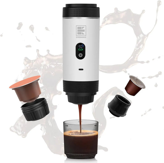 EVERANGE, Ekspres do kawy, Przenośny, LCD ekran, Ekspres do kawy espresso