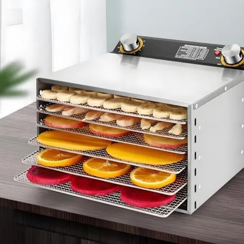 HTDRE suszarka do żywności, zioła, na mięso i owoce, na profesjonalny dehydrater żywności, 400 W, 6-poziomowa liofilizacja suszonego mięsa