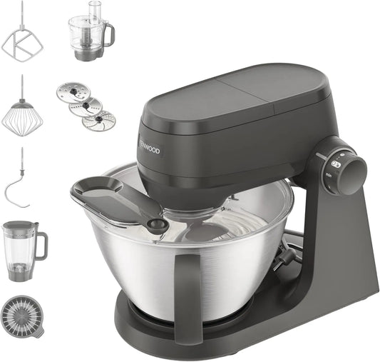 Kenwood mikser planetarny, KHC30.050GY Kuchnia, pizza, szary, 1, 7 kg chleb i pasta do pizzy