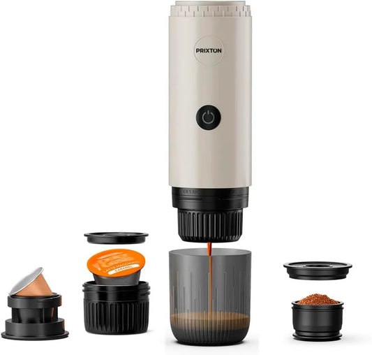 Prixton, Maszyna Espresso, Przenośna, elektryczna ekspres do kawy, 80 W, 80 ml, duży zbiornik