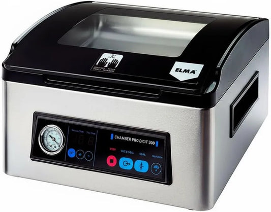 Elma pakowarka próżniowa, Zawiera puste torby, Pakowanie z płynami, do intensywnego użytku, Komora Pro Digit 300 Packer próżniowy, Bar
