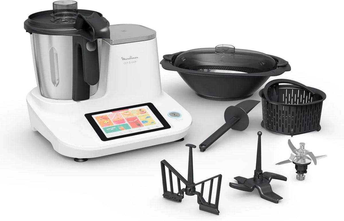 Tefal robot kuchenny, Moulinex HF506110 kuchenka, balans, robot, 3.6 l, 1400 W, 32 programów, dotyk, 10 programów, zintegrowana kuchnia