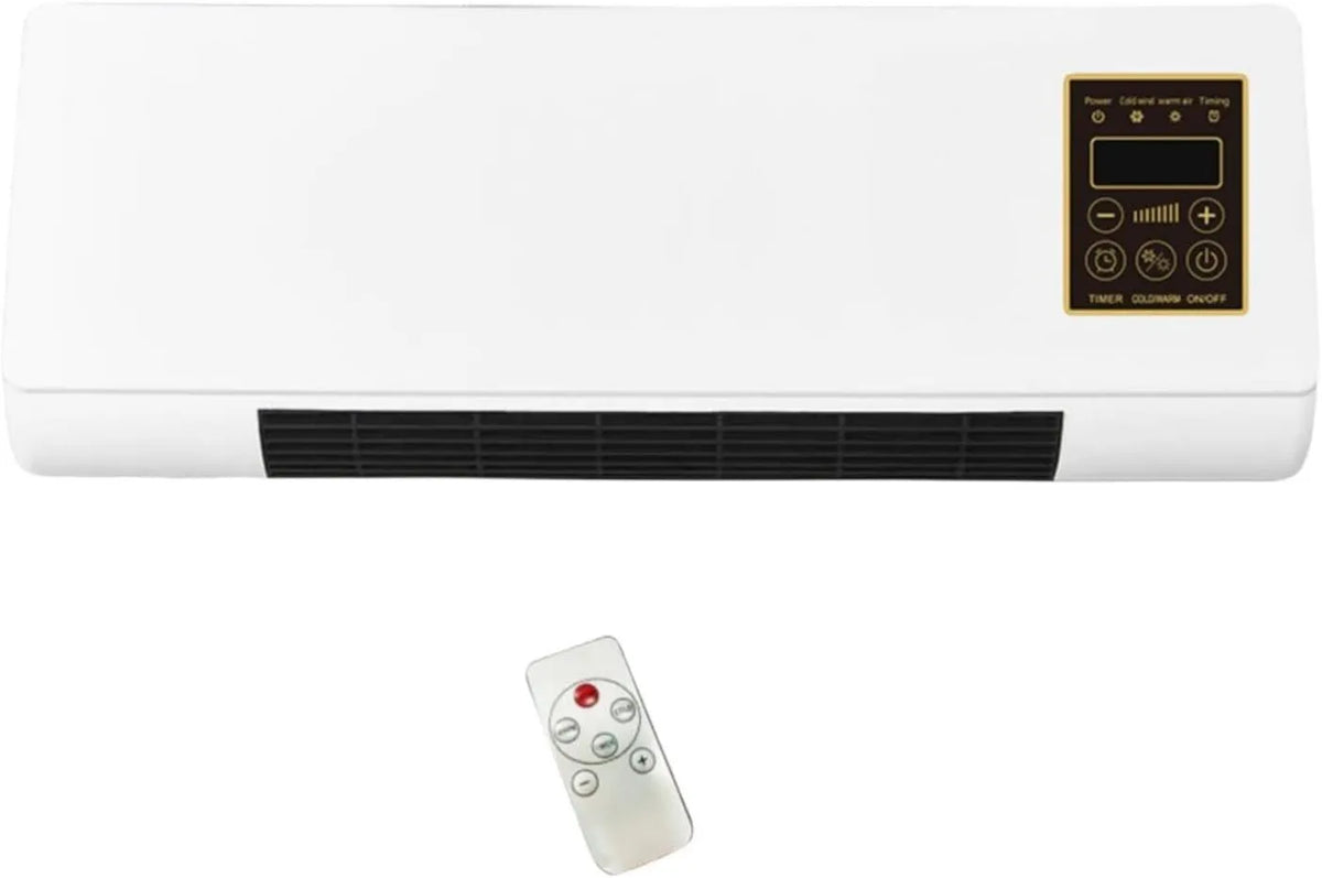 Fenteer, Wentylator, 1200 W, dekoracja salonu, wentylator cyrkulacyjny powietrza, Slower Elektryczne ogrzewanie Ściana bez ostrzy z pilotem