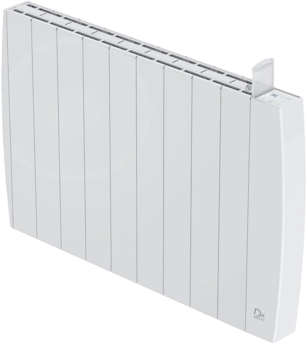 Drexon grzejnik elektryczny, Elektryczna grzejnik, 82, 2 x 9 x 58 cm, 2000 W, zamek, WiFi, aplikacja, termostat, LCD ekran, biały, IP24