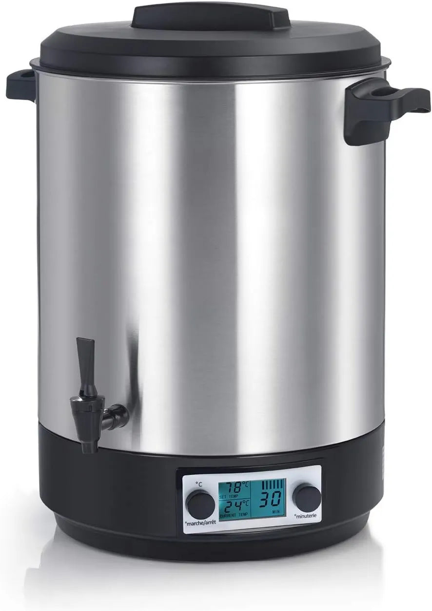 robby, Kuchnia Kufel INOX 45 l, 45 l, 2500 W, licznik czasu, LCD wyświetlacz, Stal nierdzewna, Elektryczny Piec Kuchenki Elektryczne z LCD Ekran