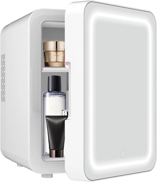 Generic minilodówka, Lodówka, 4 l, lodówka elektryczna, lodówka Make- up Mini 4 l Lodówka kosmetyczna z lusterkiem LED