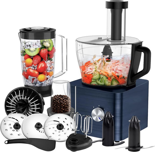 SNDOAS robot kuchenny, Mikser, 3, 2 l, 1100 W, niebieski, Mikser miska 3, 1100 W Robot kulinarny, 1, 5 l