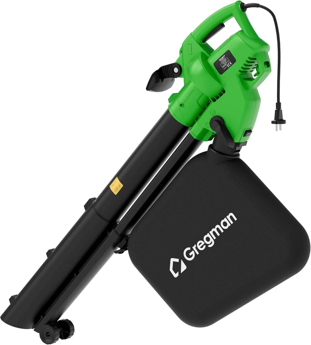 GREGMAN, Odkurzacz, 45 l, 3300 W, 2-in-1, Prędkość wiatru 250 km / h 2-en-1