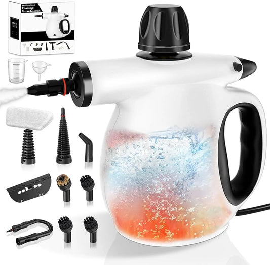 TOPsic myjka parowa, Czyszczenie parowe, 1300 W, korzystanie z podłogi, kuchnia, samochód, okna i kanapa, 100% bez dezynfekcji chemicznej, wielofunkcyjny aparat kuchenny