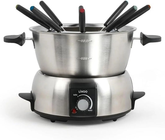 BM TOOLS grill elektryczny, Akcesoria do fondue elektrycznego DOC263, 1, 8 l, 1000 W, Livoo, 8 osób