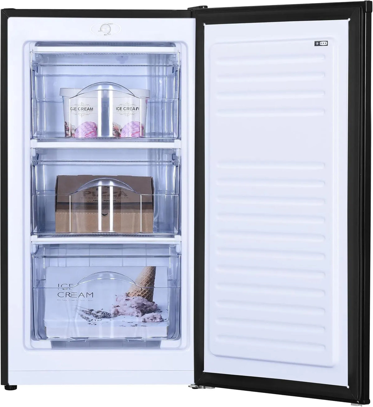 PRIMO zamrażarka, 64 l, klasa energetyczna D, PR150DV, wolna pozycja, czarny
