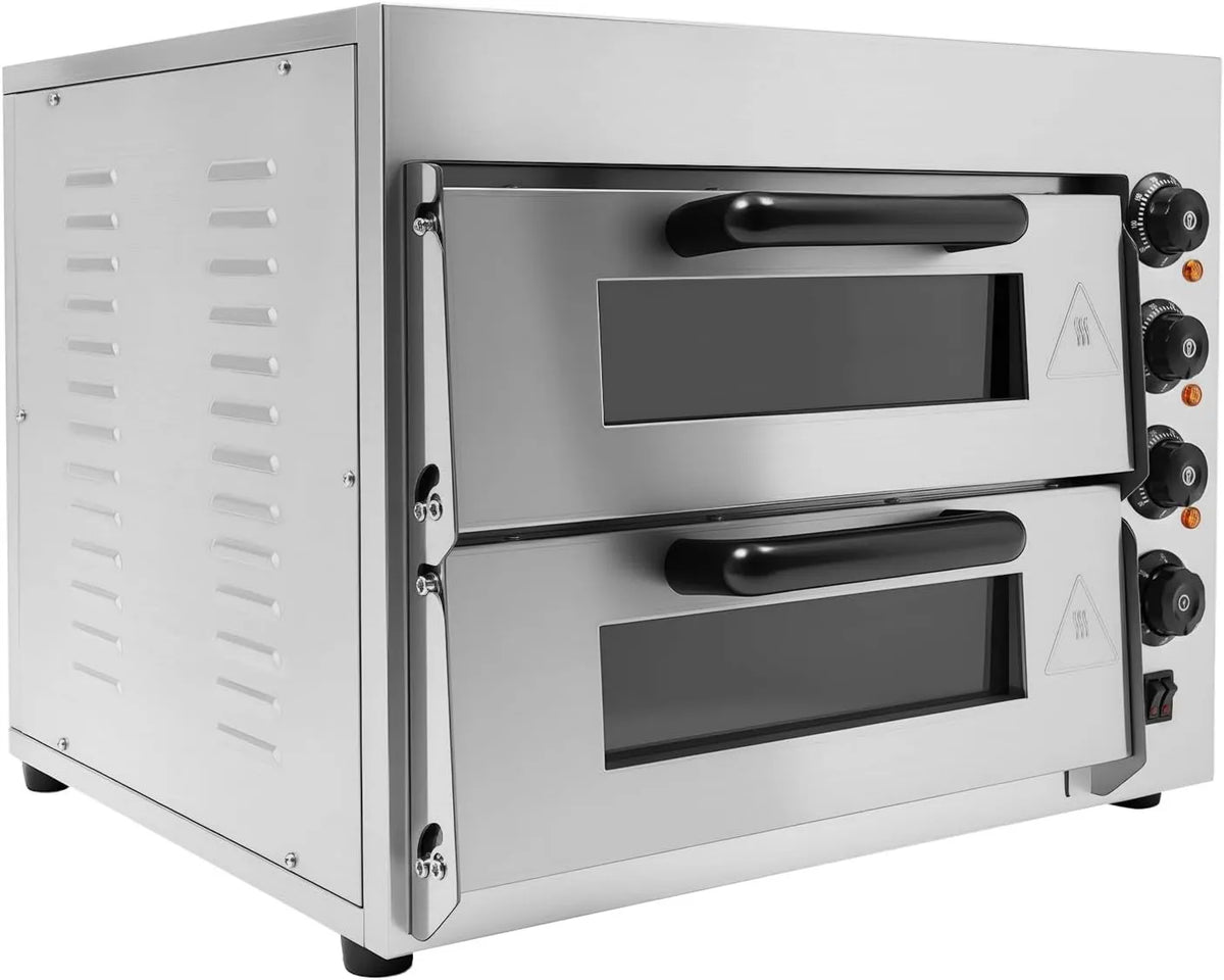 Hurrylying piec do pizzy, Elektryczny, 14 cali, 57 x 47, 5 x 44 cm, 3000 W, minutnik, profesjonalny, restauracja, stal nierdzewna, zegar 60 min