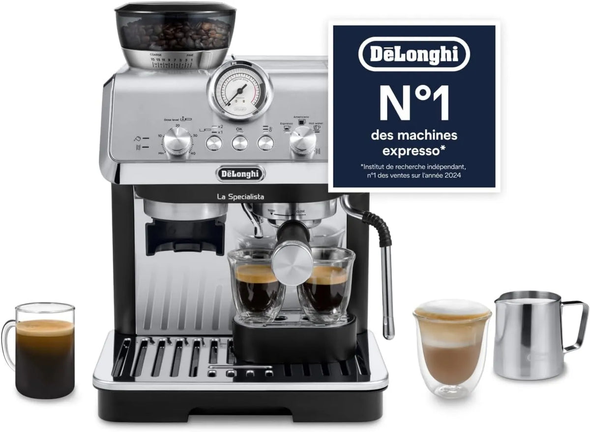 De'Longhi automatyczny ekspres do kawy, Z 'Longhi Espresso maszyna 3 Preset Napoje, La Specialista Arte, ręczna ekspres do kawy, Mleko Mosser Manuel EC9155.MB, Zintegrowane kruszenie 15