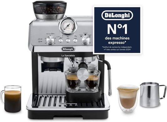 De'Longhi automatyczny ekspres do kawy, Z 'Longhi Espresso maszyna 3 Preset Napoje, La Specialista Arte, ręczna ekspres do kawy, Mleko Mosser Manuel EC9155.MB, Zintegrowane kruszenie 15