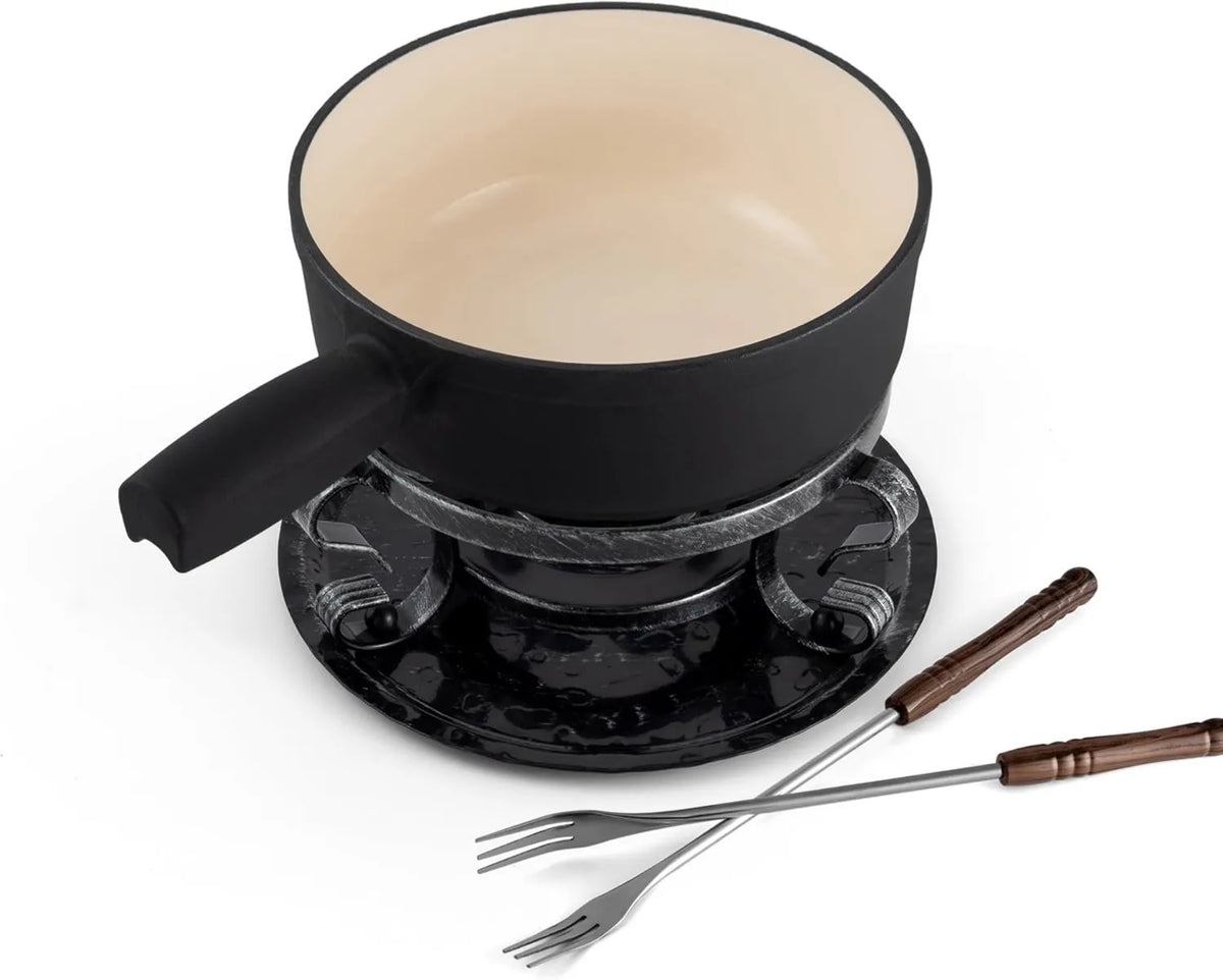 Swissmar, 9- kawałek Fondue, czarny, Lugano Ser Fondue 9-Piece