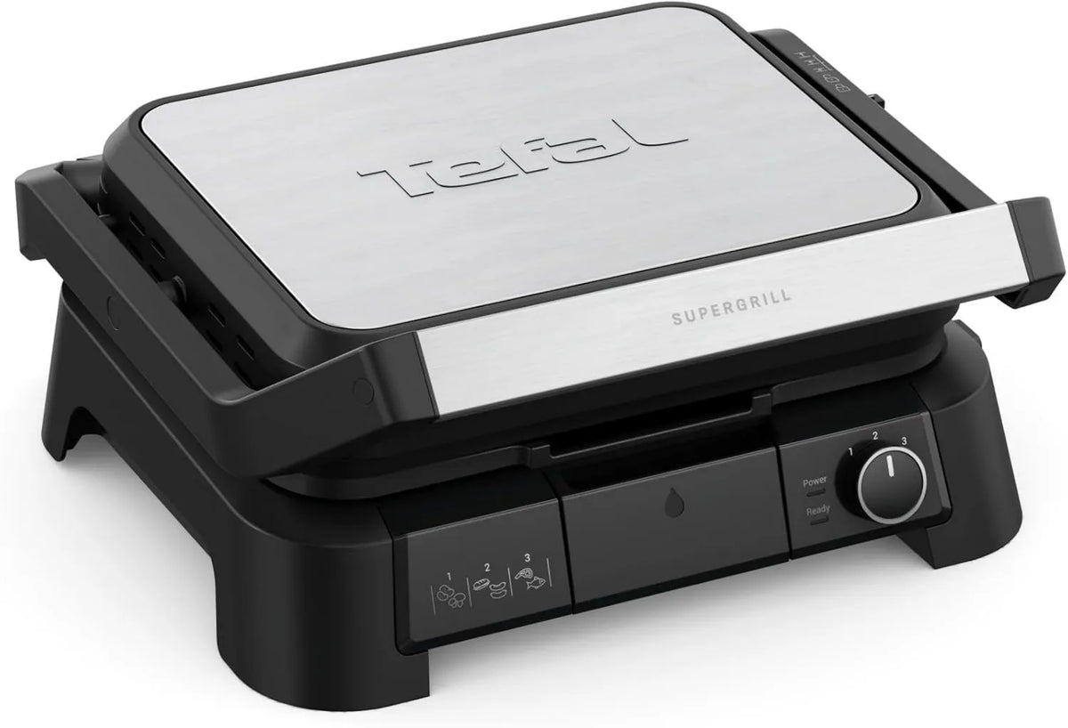 Tefal grill elektryczny, 3- in-1 Elektryczny piekarnik, 2000 W, grill, Regulowany termostat, Cricket maszyna, 3 w 1 Mr. SuperGrill, 3 wysokości, 6 osób 3 w 1