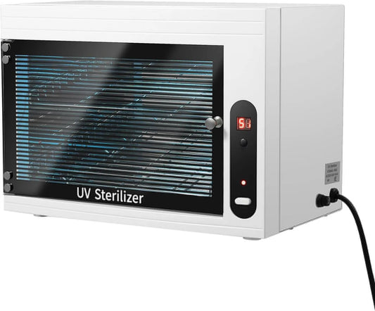pochcicou, UV 6 Sterylizator, szafka, elektryczne urządzenia do sterylizacji, komora do czyszczenia i dezynfekcji UV, 34, 2 x 21, 5 x 25 cm, 10 l, 6 W, zegar