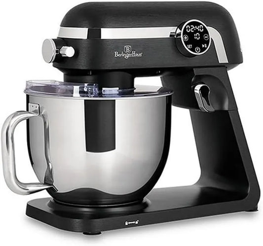 Robot kuchenny, 1800 W, sterowanie dotykowe, Berlinger Haus Robot kuchenny, Matte Black Collection z miską ze stali nierdzewnej 7 l
