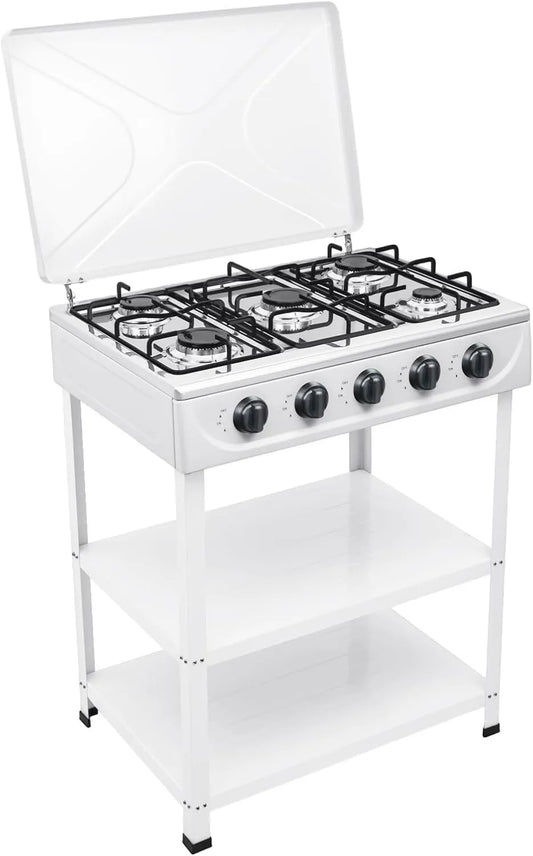 JINYOX płyta grzewcza, Naczynia kuchenne z piekarnikiem, przenośne, na zewnątrz, samodzielne, grill, kemping, biały, pięć grill, piec gazowy