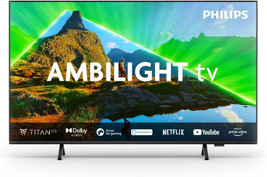 PHILIPS, 50PUS8309 Smart TV, 50 cali, TV, 4K UHD, dźwięk Dolby, IPS płyta, Asystent Google, Alexa i Siri, czarny, Ambilight 50PUS8309
